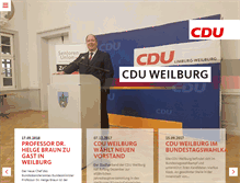 Tablet Screenshot of cdu-weilburg.de